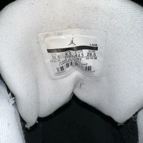 Jordan Black and White Sneakers - Picture 7 of 10